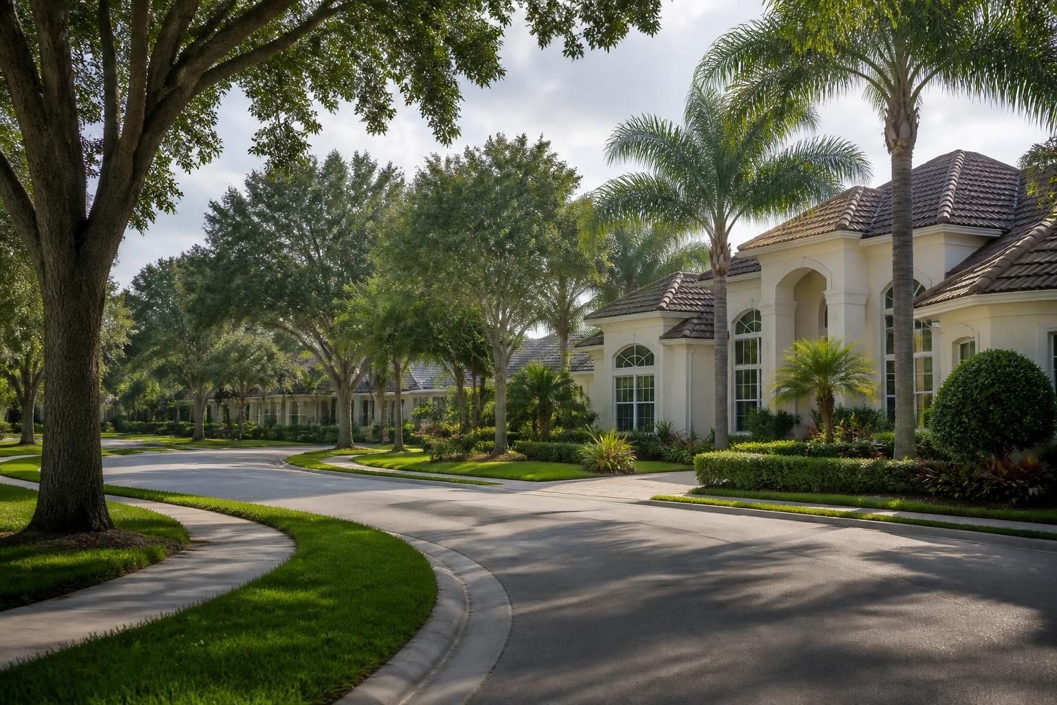 Upscale green residential neighborhood in Parkland